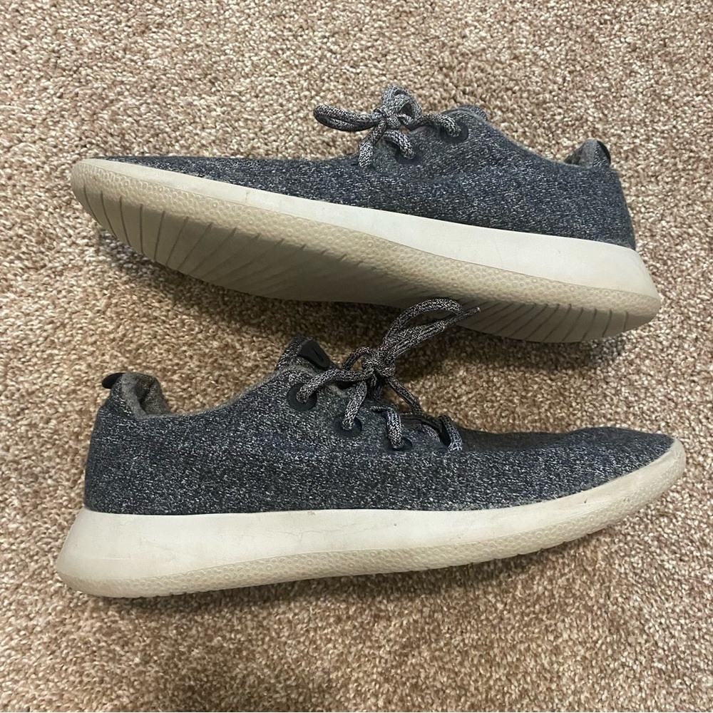 Allbirds Mens Gray Wool Running Sneakers size 11